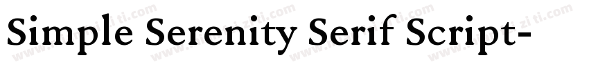 Simple Serenity Serif Script字体转换